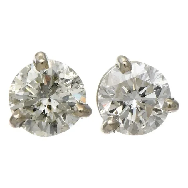 14KW Diamond(0.97) Stud Earrings, 2 pieces