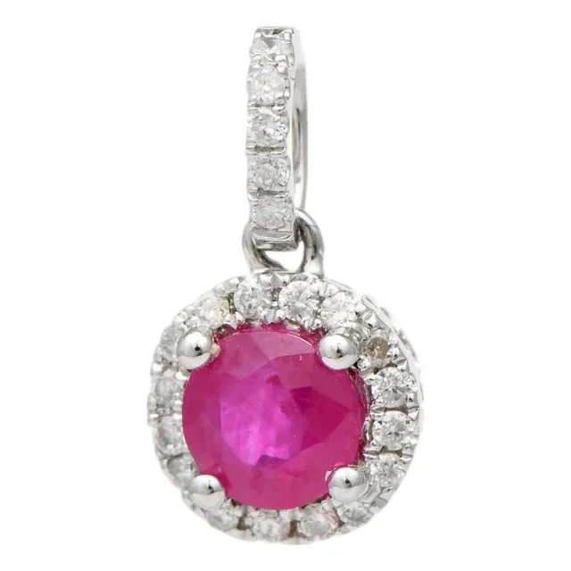 14KW Ruby(0.50) & Diamond(0.10) Pendant