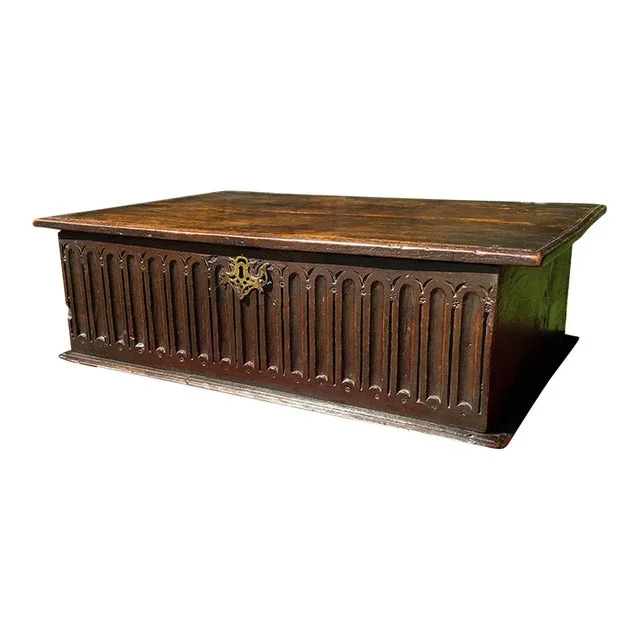 17th Century Charles II Oak Bible Box