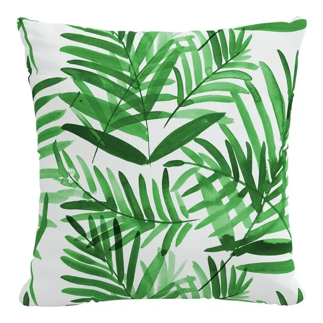 18″ Indoor/Outdoor Pillow Green Cali Palm