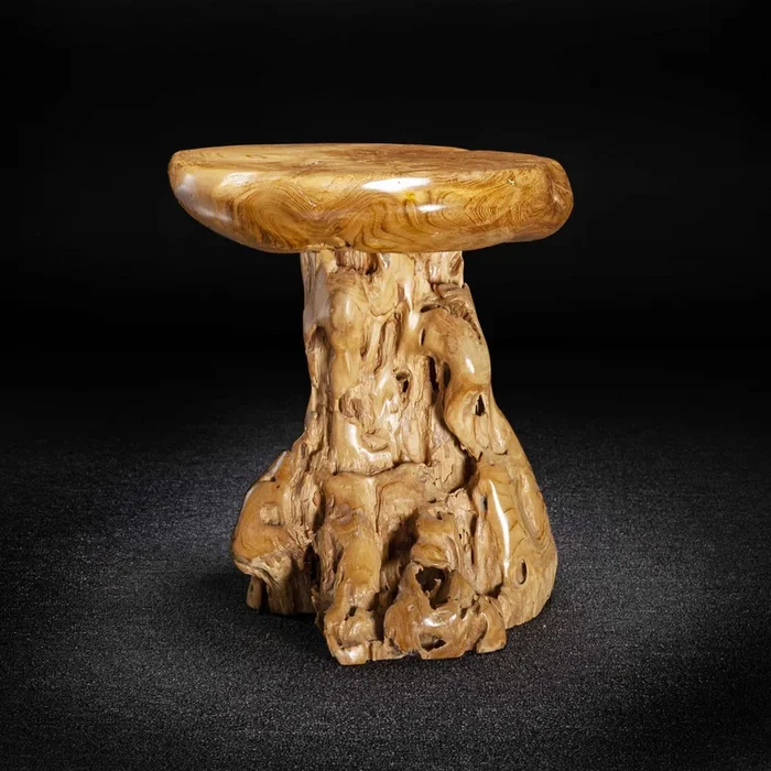 18″ Hand Carved Teak Root Stool/Side Table