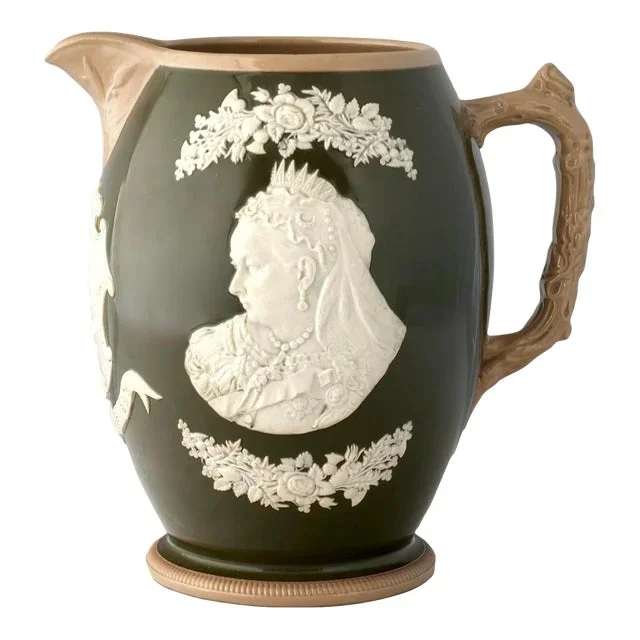 1897 Queen Victoria Raised Relief Jug