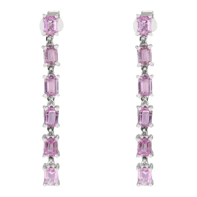 18k Gold Cocktail Dangling Earrings – 2 Pieces