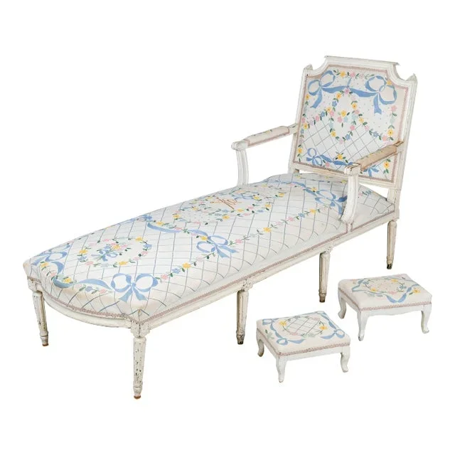 18th C. French Louis XVI Chaise Longue