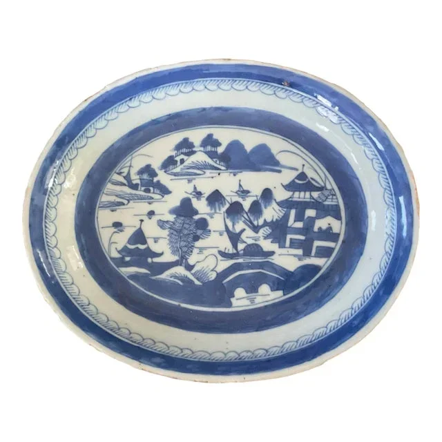 18th Century Canton Ware Small Platter