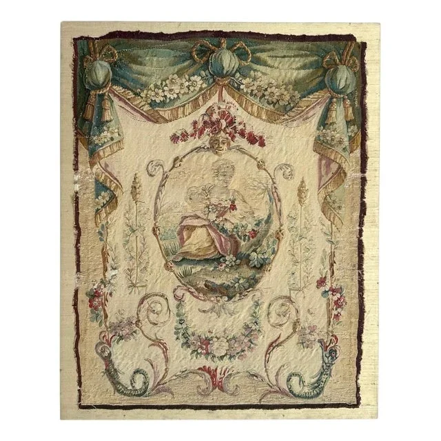 18th Century French Aubusson Silk Tapestry