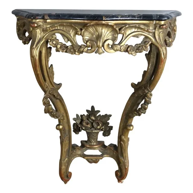 18th Century Gilded Wood Console
