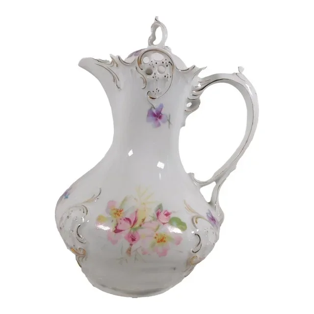 18th Century Thun White Floral Chocolate Pot