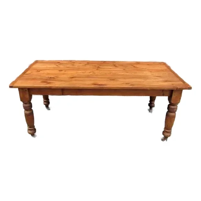 1900s Antique English Reclaimed Pine Farm Table