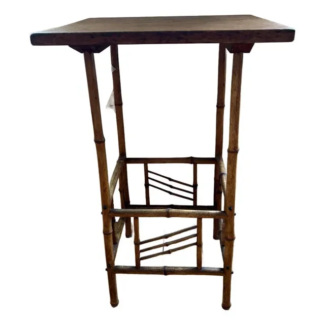 1900s Edwardian Bamboo Table