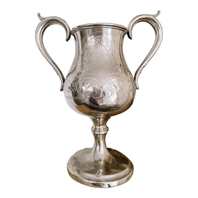 1902 Silver Plated English Pigeon Racing Trophy