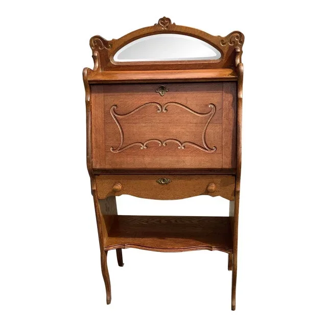 1920s Antique Oak Larkins Desk
