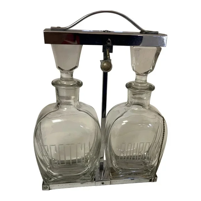 1920s Deco Liquor Decanter Caddy