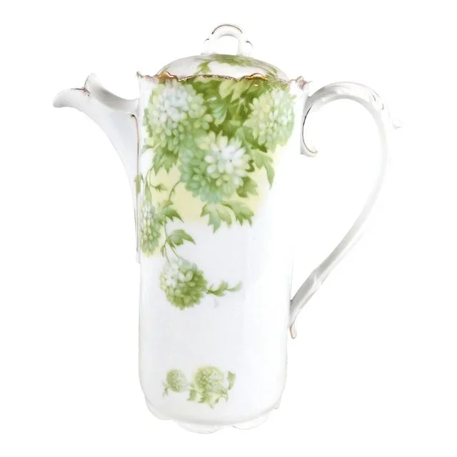 1920s Rosenthal White and Green Chocolate Pot