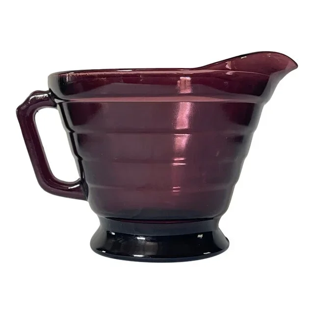 1930’s Hazel-Atlas Moderntone Amethyst Glass Creamer