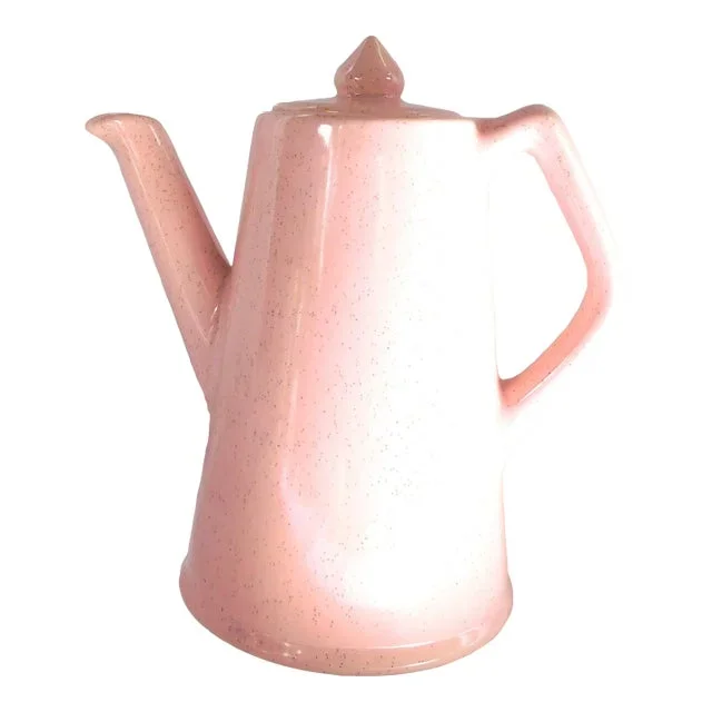 1930s Baby Pink Speckled Coffee Pot
