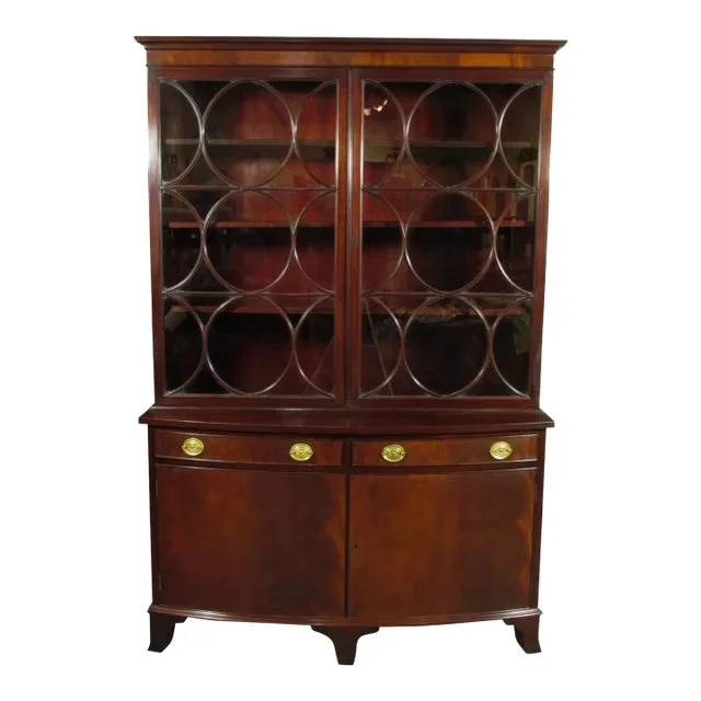 1930s Georgian Style Mahogany Breakfront