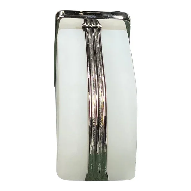 1930s Streamline Art Deco Bath or Kitchen Sconce With Waterfall Front #2521