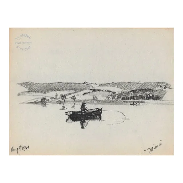 1931 Norman Kent Sporting Art Drawing