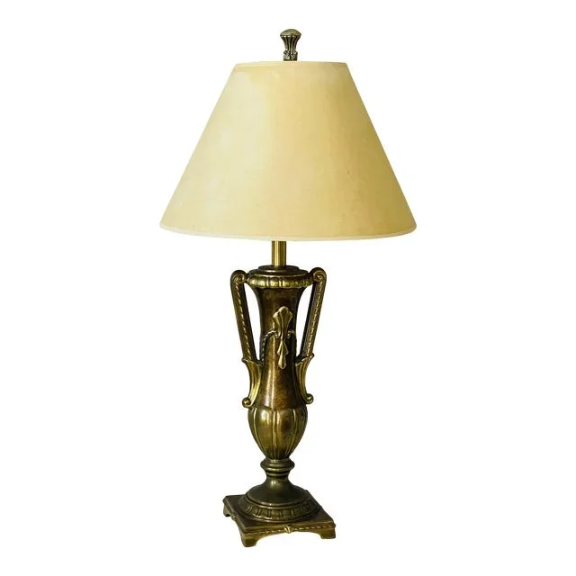 1940s American Bronze Neoclassical Lamp