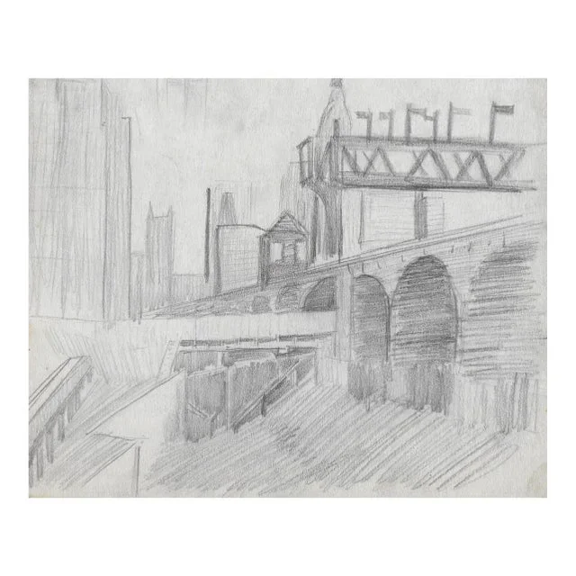 1940s Frank Wallace Philadelphia Drawing