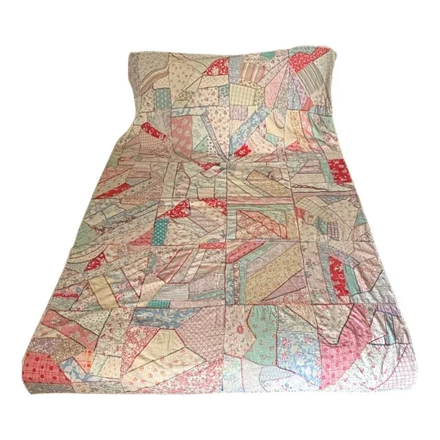 1950’s-60’s Boho Chic Floral Summer Crazy Quilt