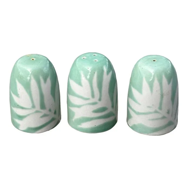 1950s Airbrushed Restaurant Ware Salt and Pepper Shakers- Set of 3