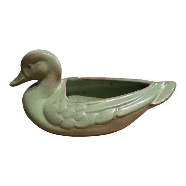 1950s Frankoma Mallard Duck Planter