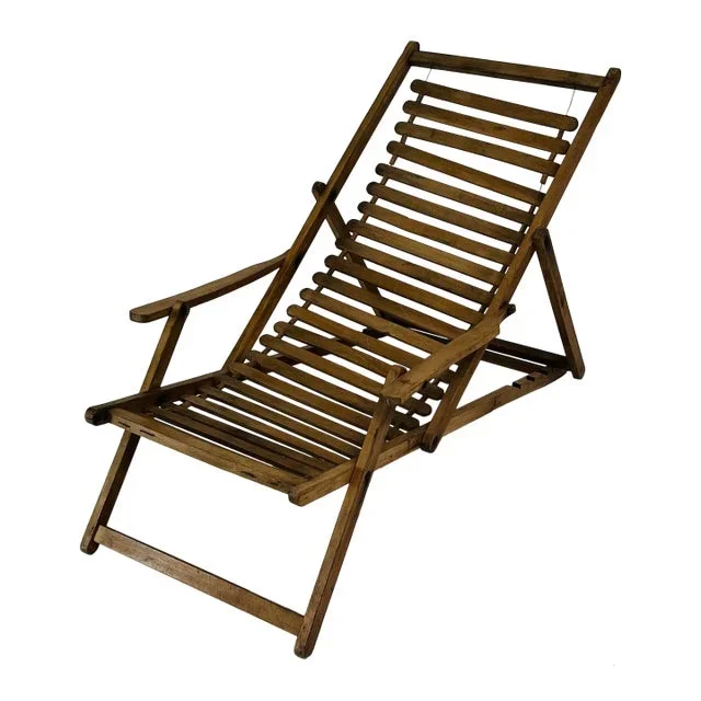 1950s French Oak Slat Chair