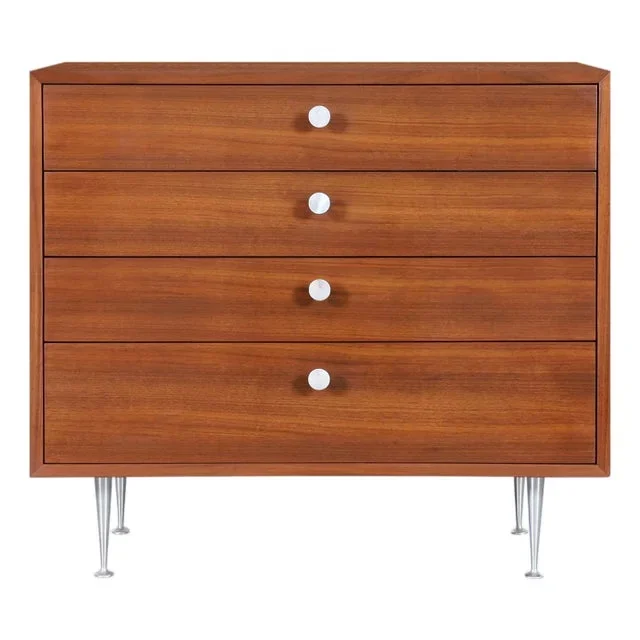 1950s George Nelson Walnut Thin Edge Chest of Drawers for Herman Miller