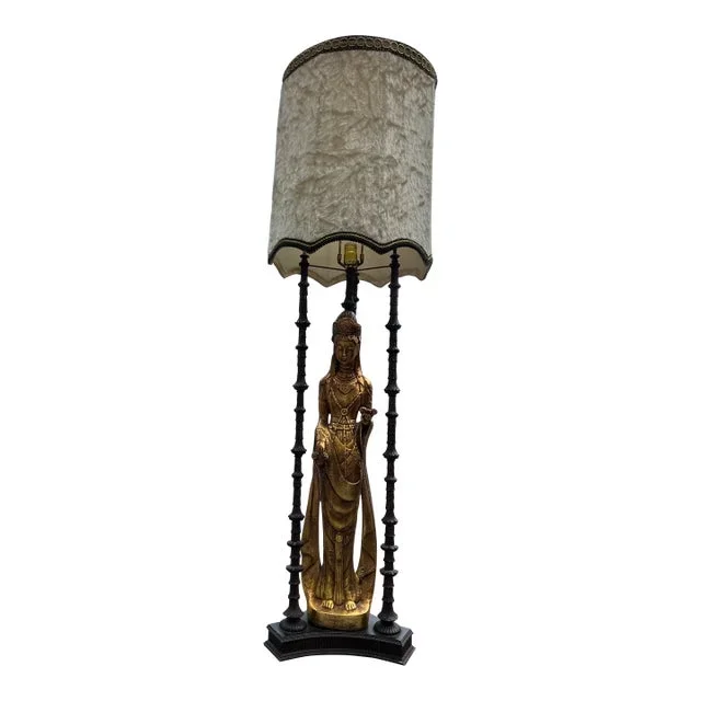 1950s Quan Yin Table Lamp