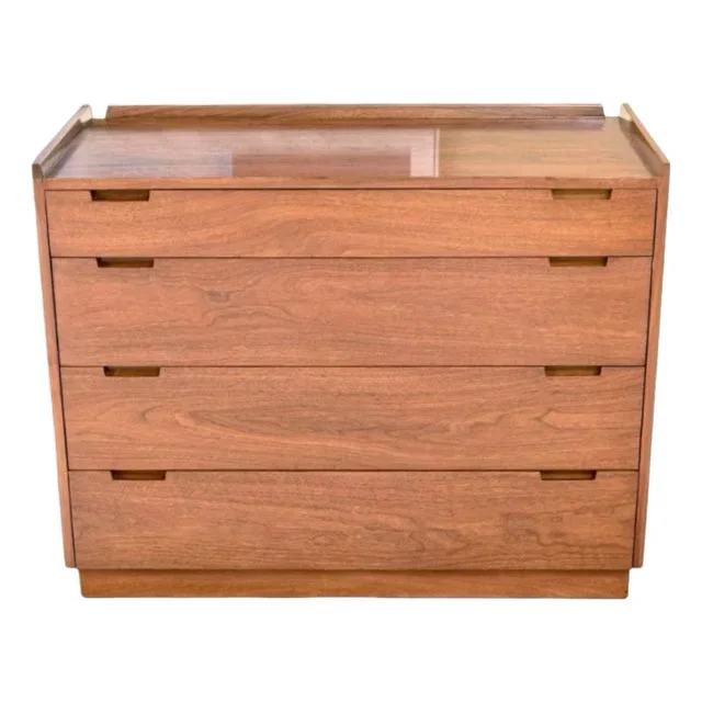 1950s William Pahlmann Hastings Square Walnut Tray Top Batchelor Chest