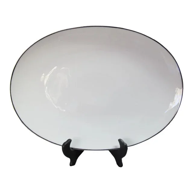 1960’s Johann Haviland Oval Serving Platter with Platinum Band