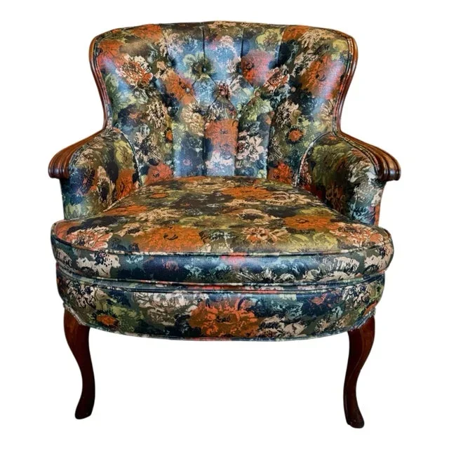 1960’s Louis XV Style Floral Bergere