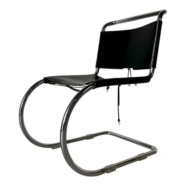 1960’s Mies Van Der Rohe Leather Mr10 Chair for Knoll