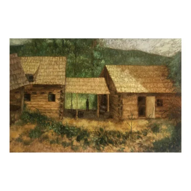 1960 Mountain Landscape Oil Painting by James Bone