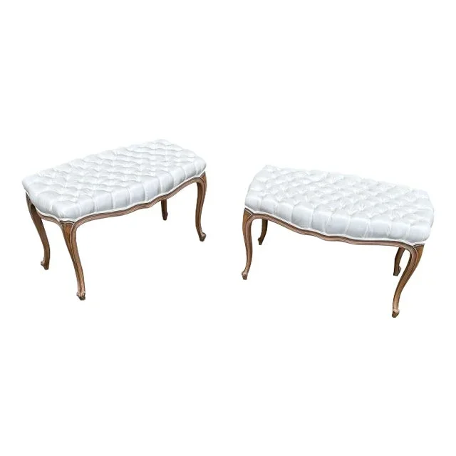 1960’s tufted Italian Benches – A Pair