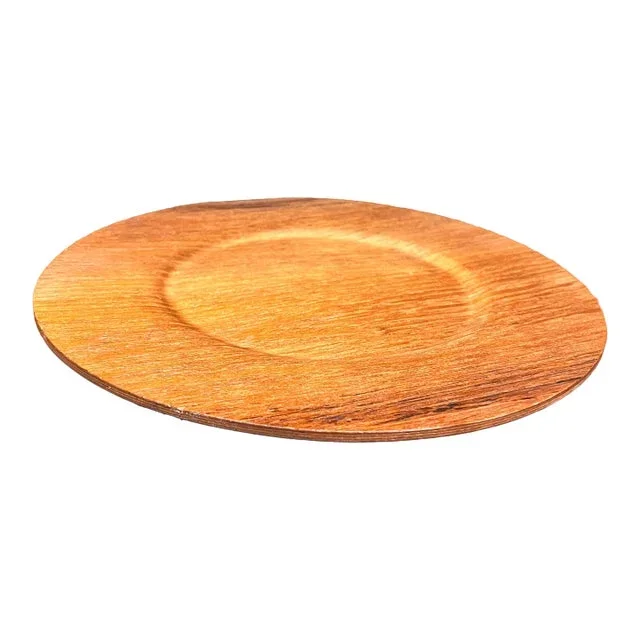 1960s Ary Swedish Teak Wood Serving Tray Charger Plate