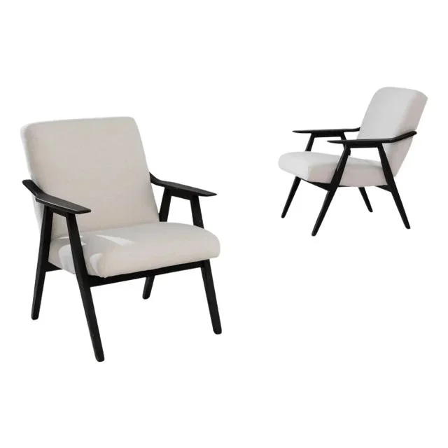 1960s Czech Wooden Armchairs, a Pair