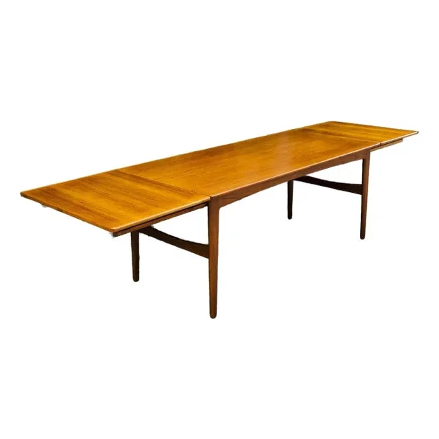 1960s Danish Mid Century Modern Teak Dining Table by Knud Andersen