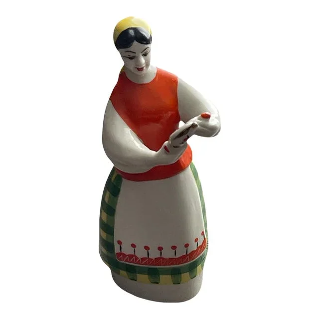 1960s Girl With Kumanets Russian Soviet Porcelain Figurine