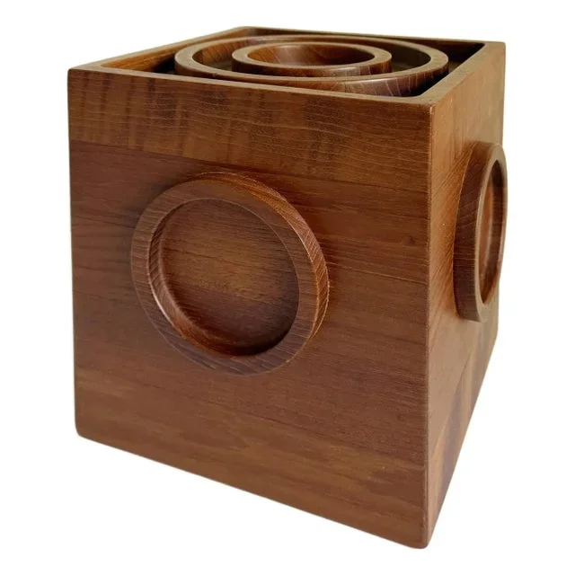 1960s Jens Quistgaard for Dansk Teak Bullseye Ice Bucket