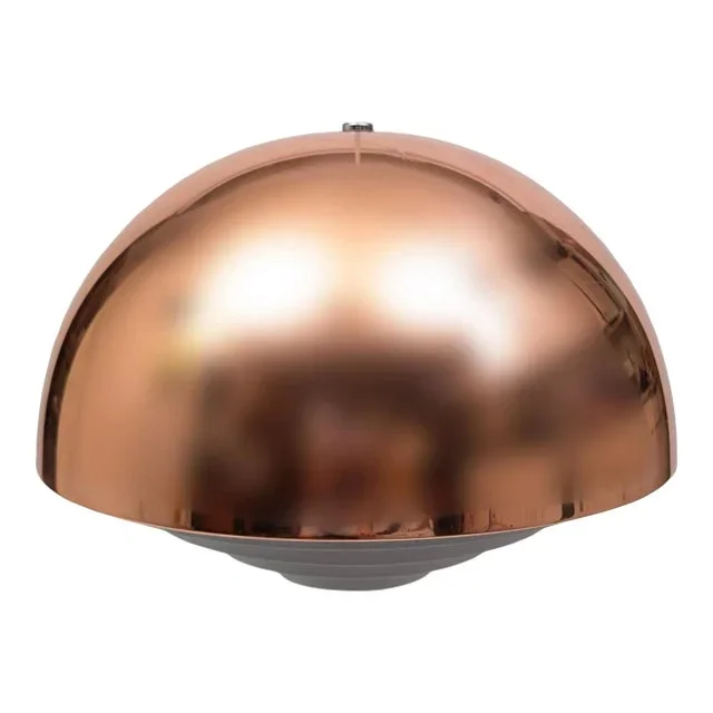 1960s Large Danish Copper Pendant Lamp