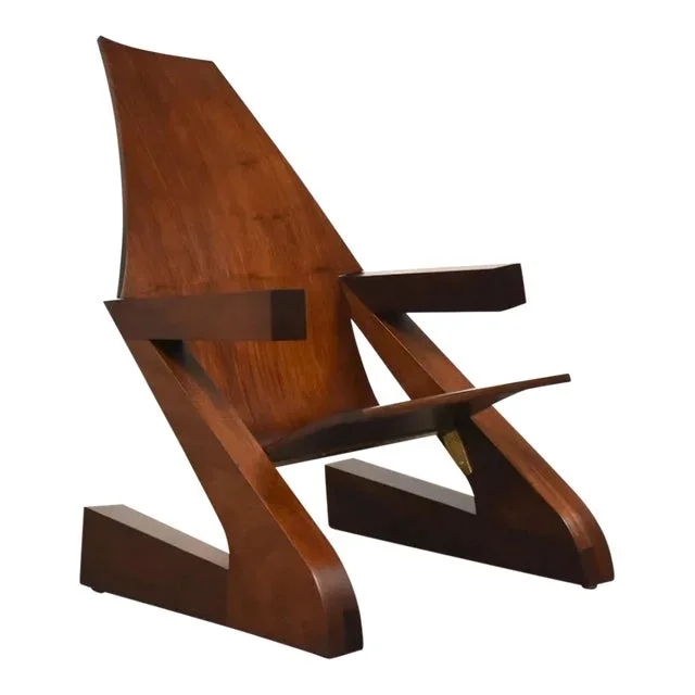 1960s Mahogany Bentwood Z Lounge Chair