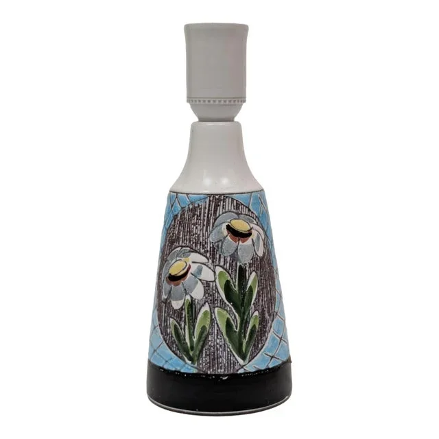 1960s Nila Ceramic Table Lamp, Handmade in Sweden,