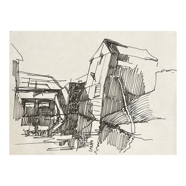 1960s Norman Kent Mill Drawing