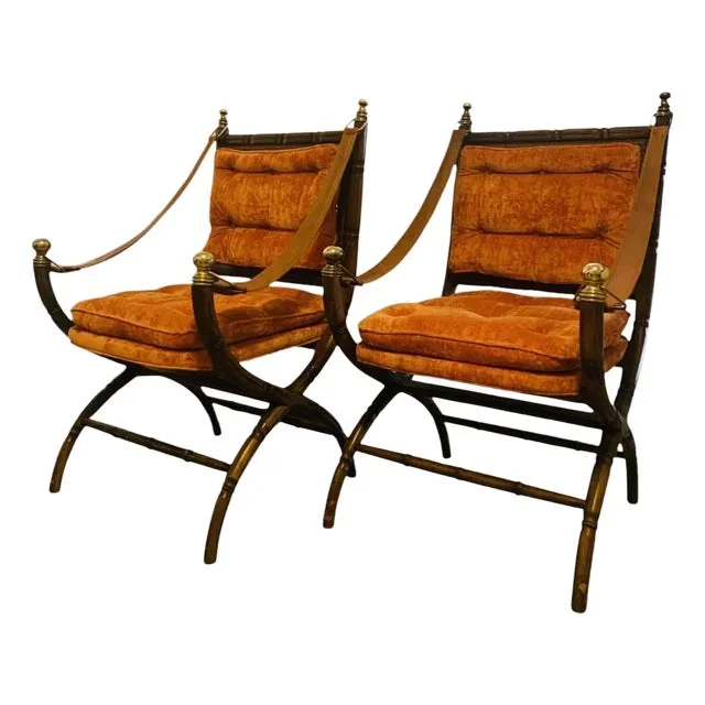 1960s Pair of Campaign Sling Chairs