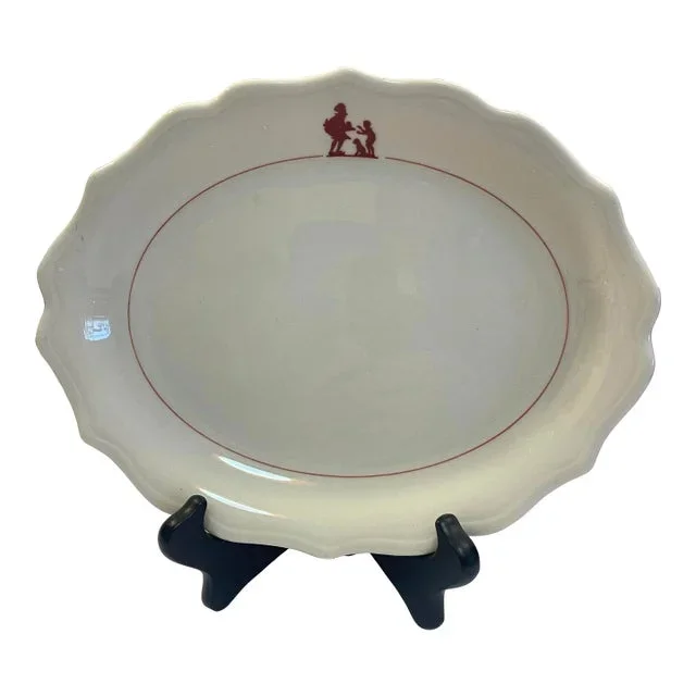 1960s Syracuse China Scalloped Howard Johnson Restaurantware Platter