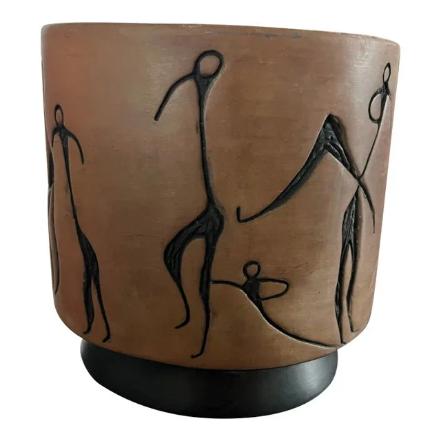 1960s Texcoco Mexican Pottery Vase