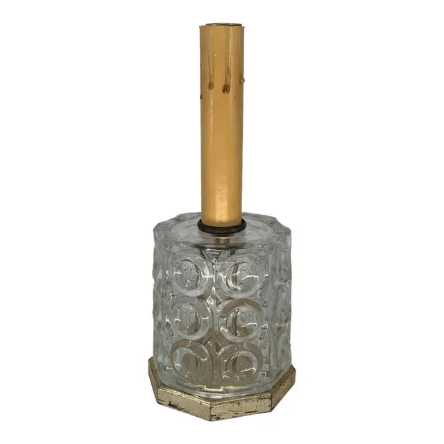 1960s Vintage Glass Table Lamp